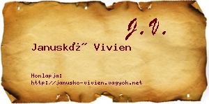 Januskó Vivien névjegykártya